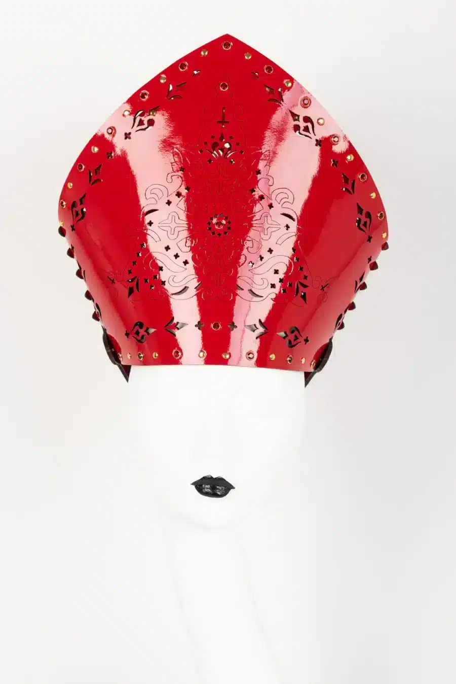 Fraulein Kink Rosso Confessional Mijter Headband