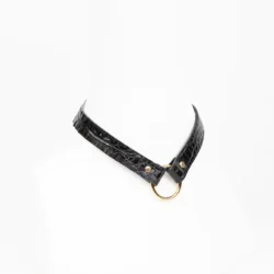 Fraulein Kink Crocco T-Strap Lead