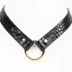 Fraulein Kink Crocco T-Strap Lead