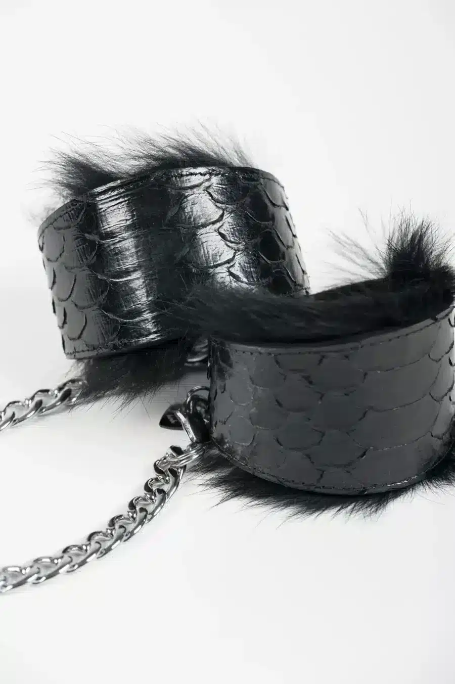 Fraulein Kink Python Leather Handcuffs 11