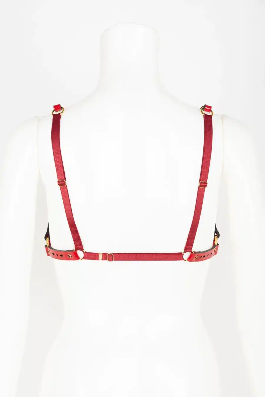 Fraulein Kink Rosso Bianco Nero Cage Harness 15
