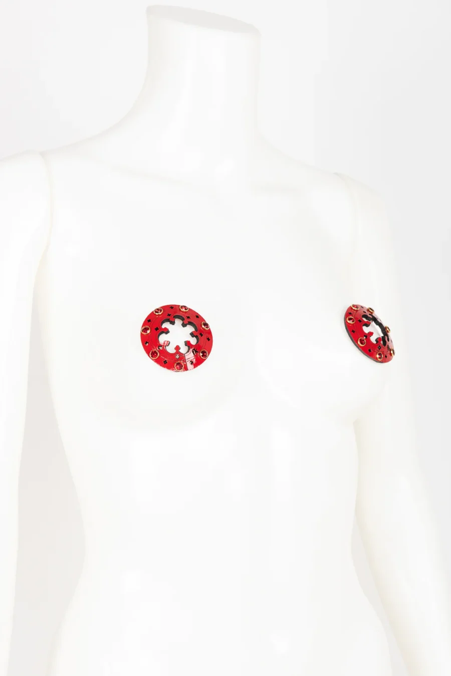 Fraulein Kink Rosso Bianco Nero Open Nipple Decoration 3
