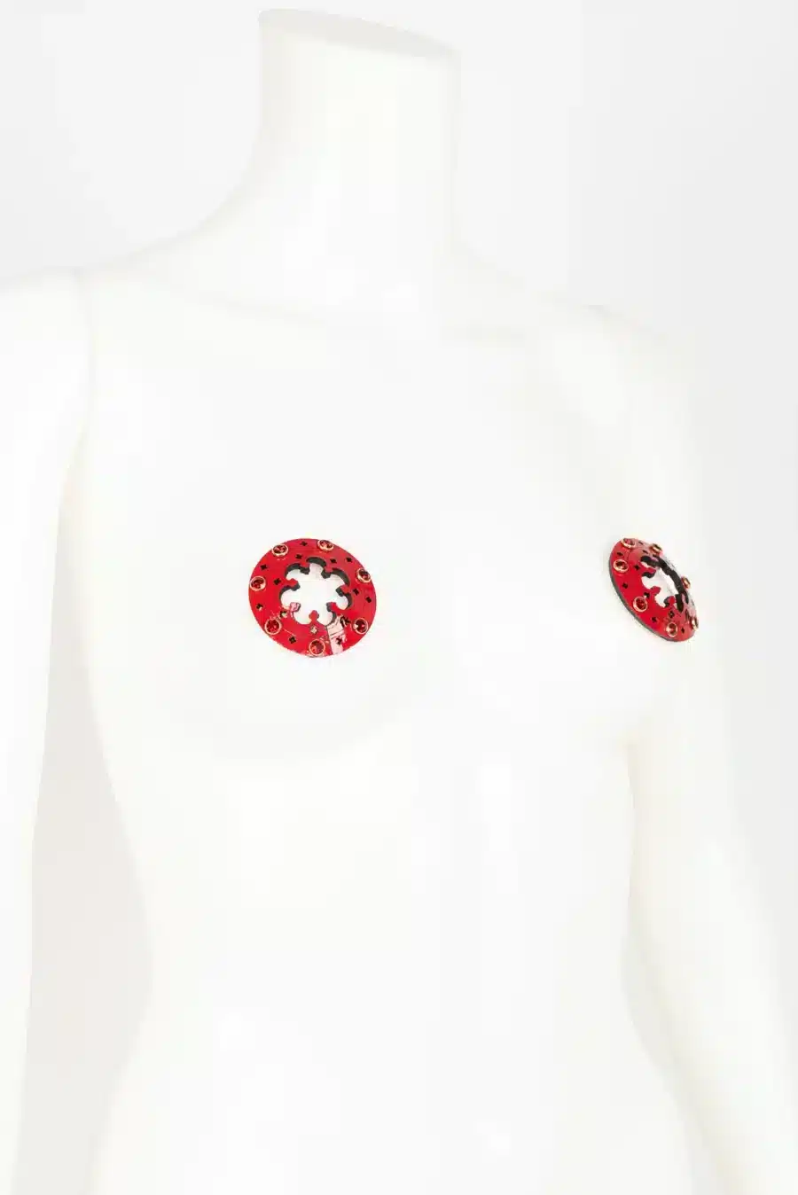 Fraulein Kink Rosso Bianco Nero Open Nipple Decoration 3