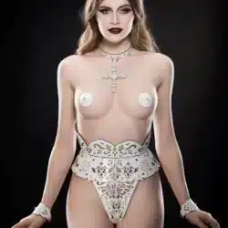 Fraulein Kink Bianco Leather Thong