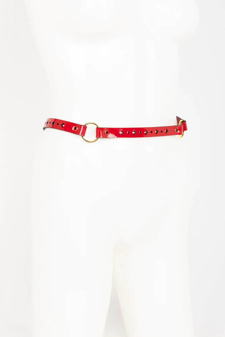 Fraulein Kink Rosso Bianco Nero Waist Suspender 4