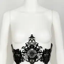 Fraulein Kink Rosso Bianco Nero Underbust Harness 15