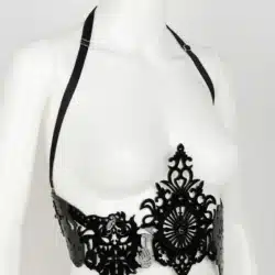 Fraulein Kink Rosso Bianco Nero Underbust Harness 25