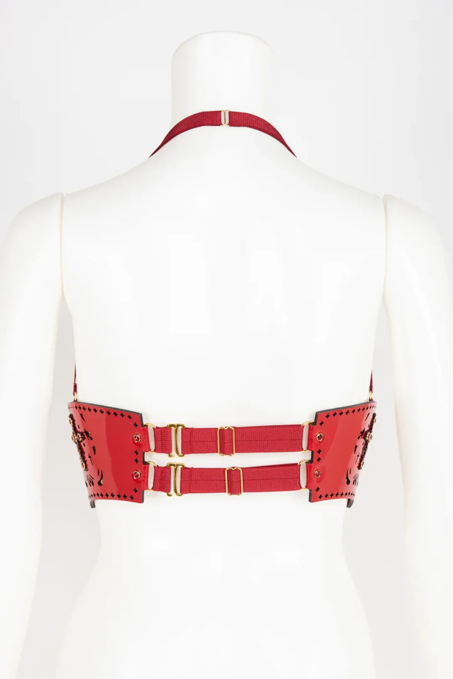 Fraulein Kink Rosso Bianco Nero Underbust Harness 4