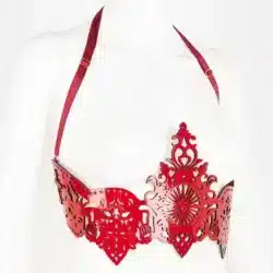 Fraulein Kink Rosso Bianco Nero Underbust Harness 5