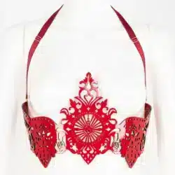 Fraulein Kink Rosso Bianco Nero Underbust Harness 7