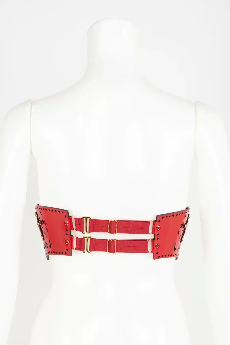 Fraulein Kink Rosso Bianco Nero Underbust Harness