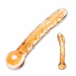 Glass Orange Tickler Glass Dildo