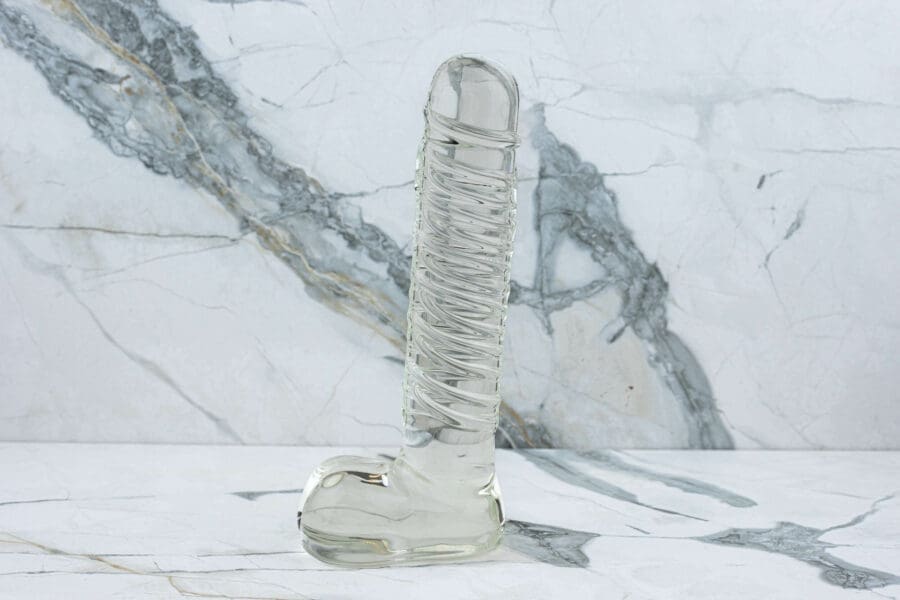Glass Red Head Double Glass Dildo 28
