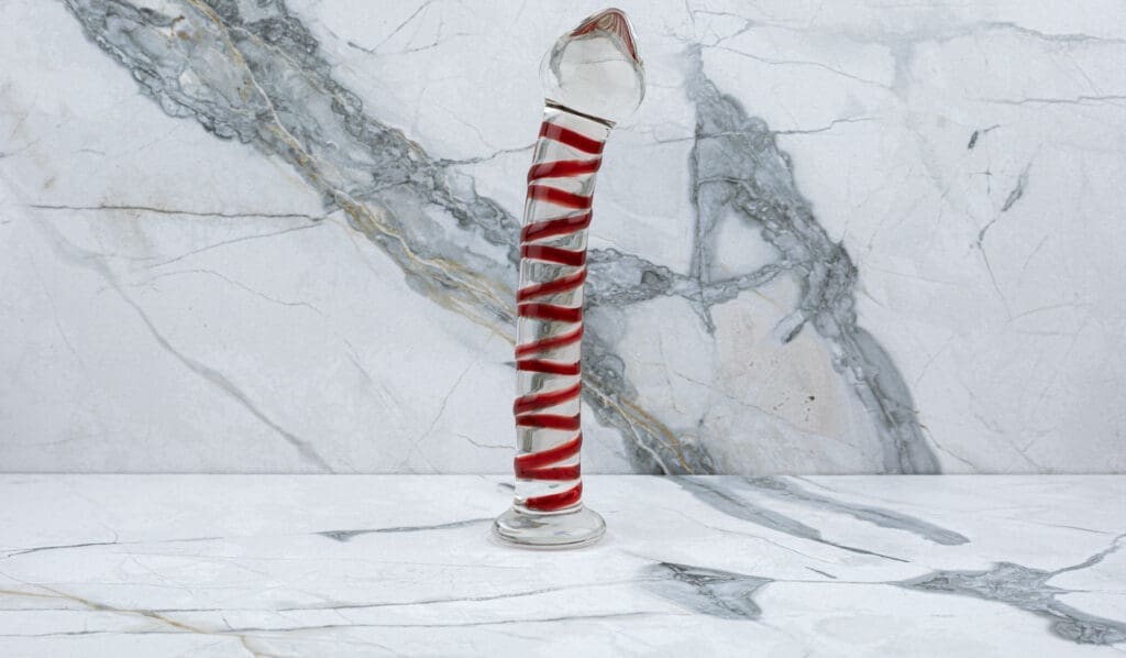Glass Red Head Double Glass Dildo 32