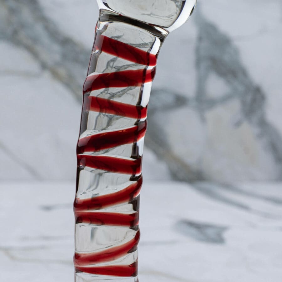 Glass Red Head Double Glass Dildo 34