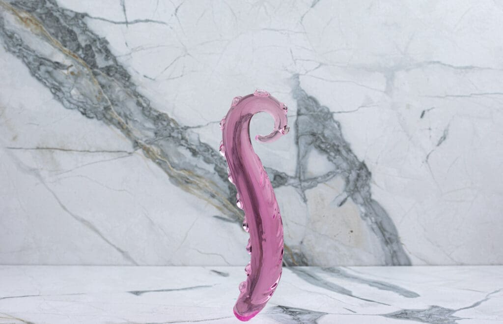 Glass Red Head Double Glass Dildo 45