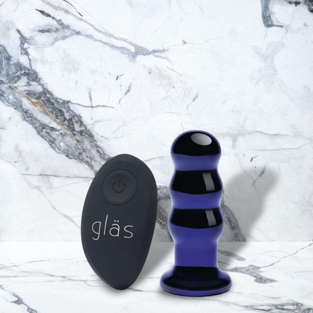 Glas Vibrating Beaded Butt Plug 4