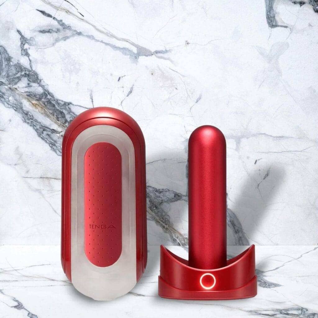 Tenga Flip Zero Red and Flip Warmer Set Red