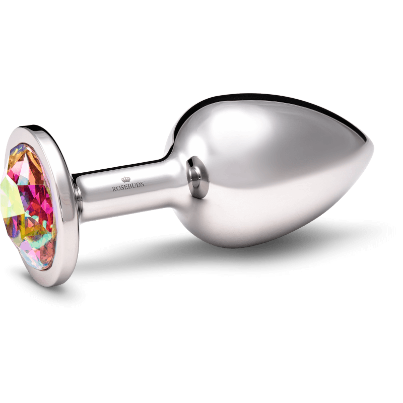 Rosebuds™ | Weighted Metal Anal Plug | Stainless Crystal L