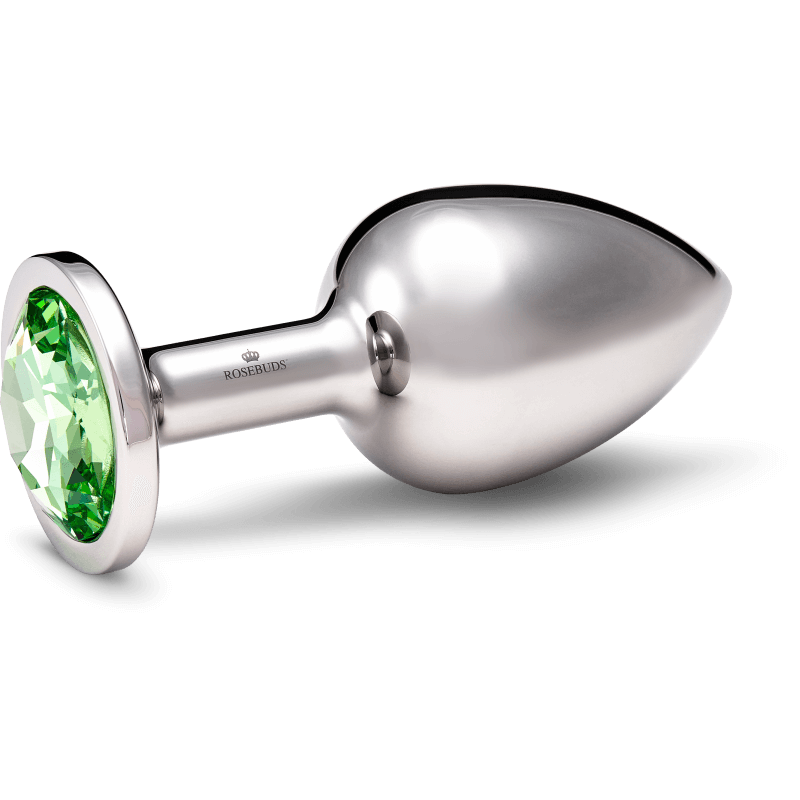 Rosebuds™ | Weighted Metal Anal Plug | Stainless Crystal L