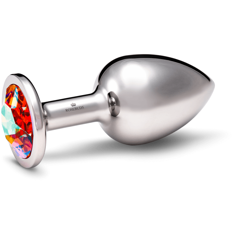 Rosebuds™ | Weighted Metal Anal Plug | Stainless Crystal L