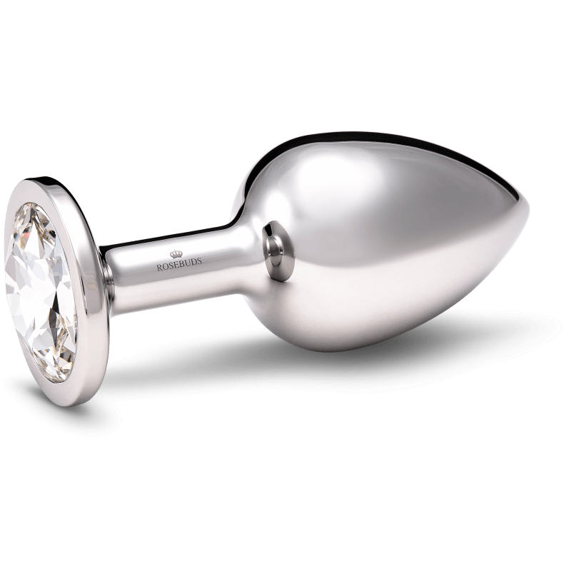 Rosebuds™ | Weighted Metal Anal Plug | Stainless Crystal L