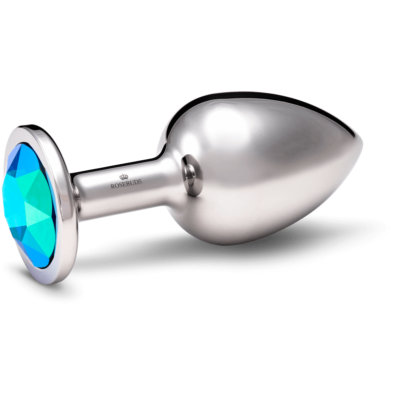 Rosebuds™ | Weighted Metal Anal Plug | Stainless Crystal L