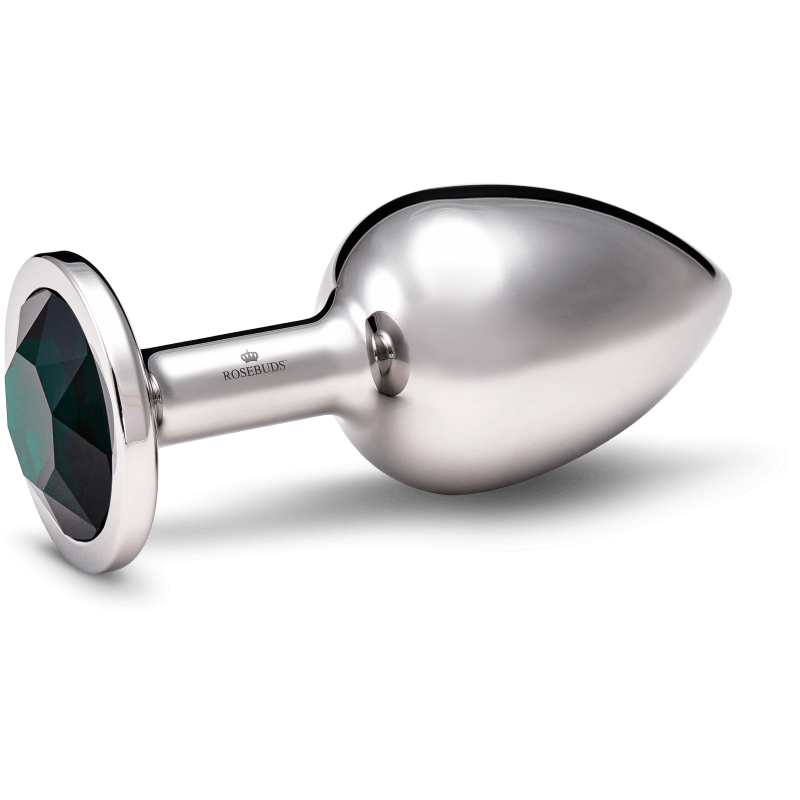 Rosebuds™ | Weighted Metal Anal Plug | Stainless Crystal L