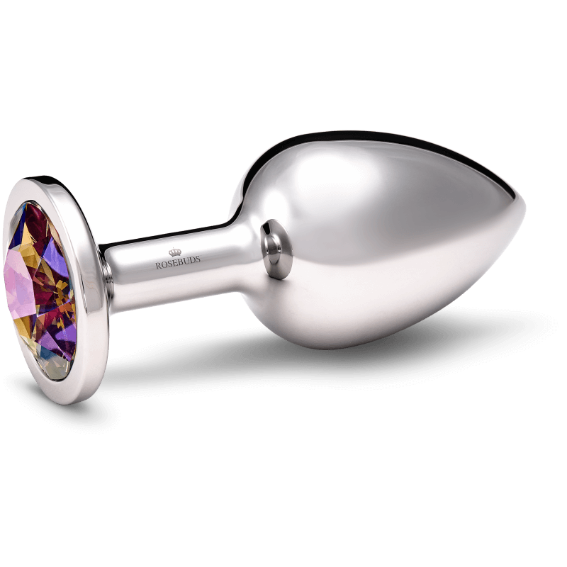 Rosebuds™ | Weighted Metal Anal Plug | Stainless Crystal L
