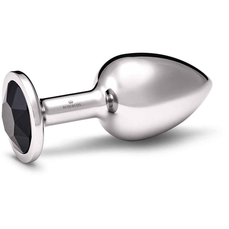Rosebuds™ | Weighted Metal Anal Plug | Stainless Crystal L