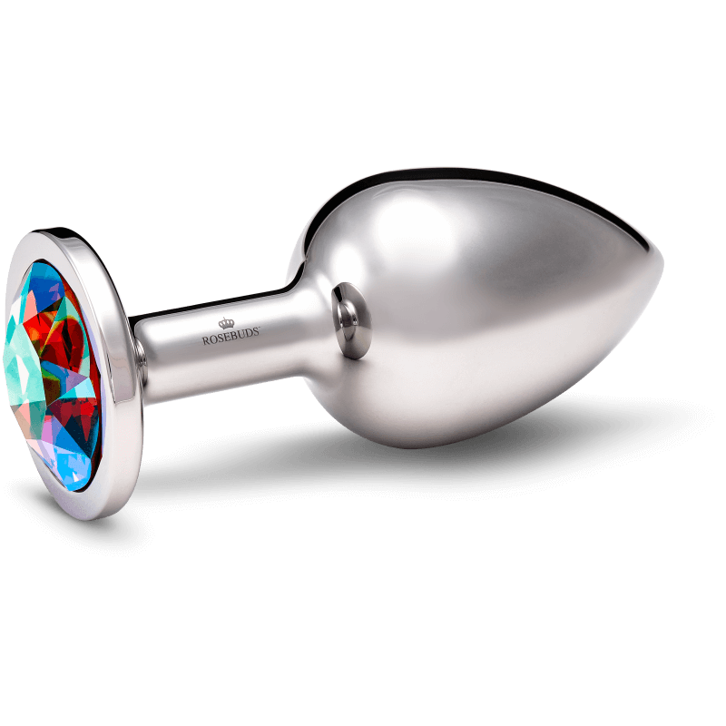 Rosebuds™ | Weighted Metal Anal Plug | Stainless Crystal L