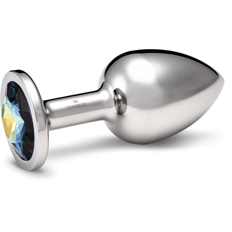 Rosebuds™ | Weighted Metal Anal Plug | Stainless Crystal L