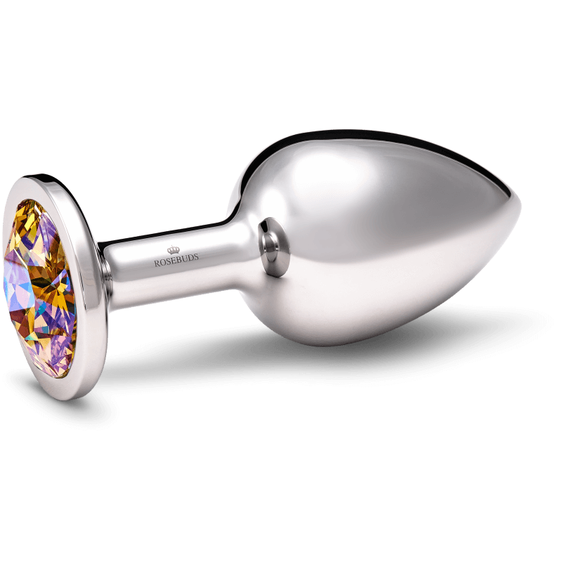 Rosebuds™ | Weighted Metal Anal Plug | Stainless Crystal L
