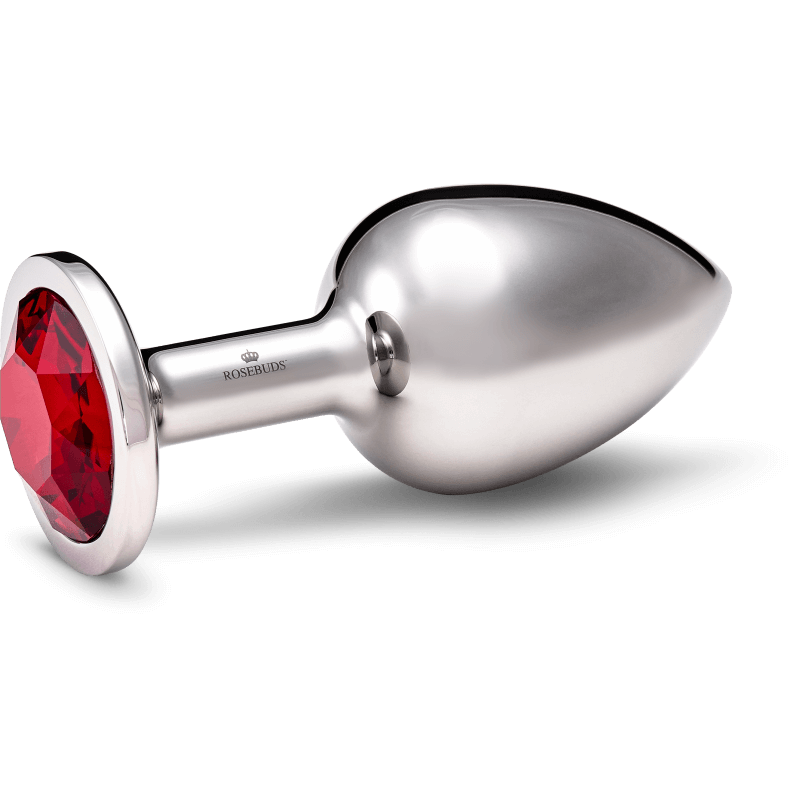 Rosebuds™ | Weighted Metal Anal Plug | Stainless Crystal L