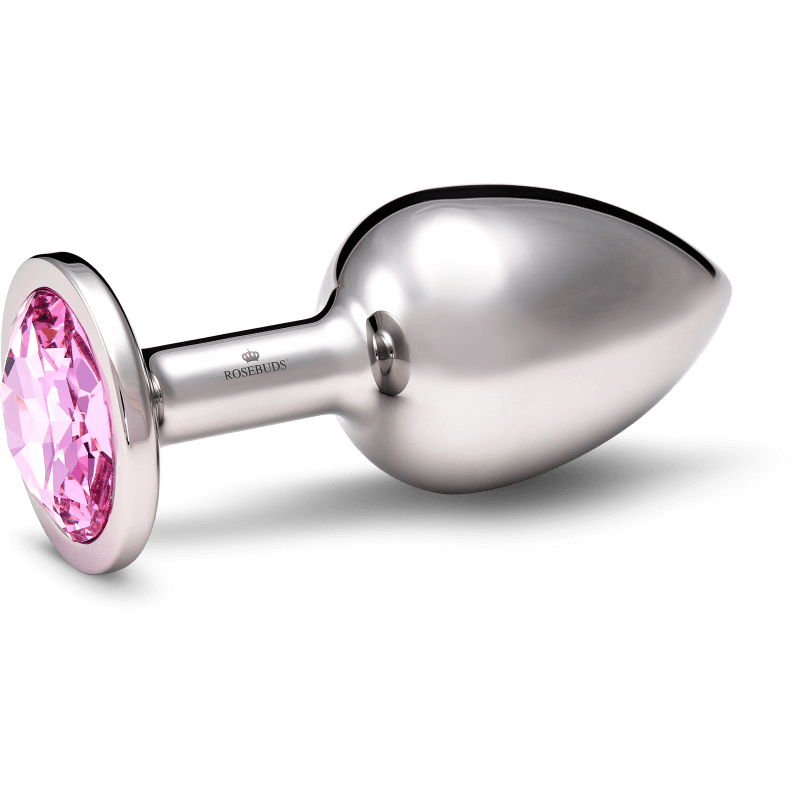 Rosebuds™ | Weighted Metal Anal Plug | Stainless Crystal L