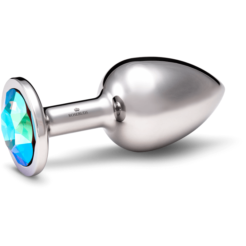 Rosebuds™ | Weighted Metal Anal Plug | Stainless Crystal L