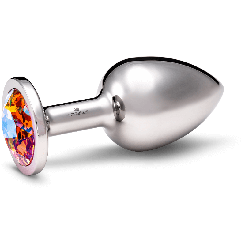 Rosebuds™ | Weighted Metal Anal Plug | Stainless Crystal L