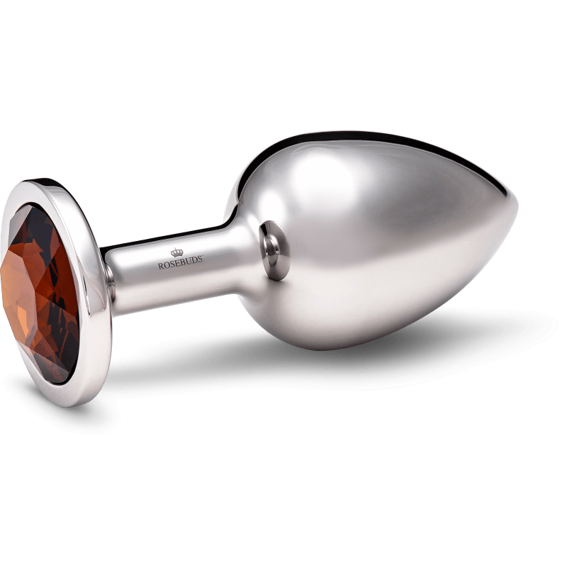 Rosebuds™ | Weighted Metal Anal Plug | Stainless Crystal L