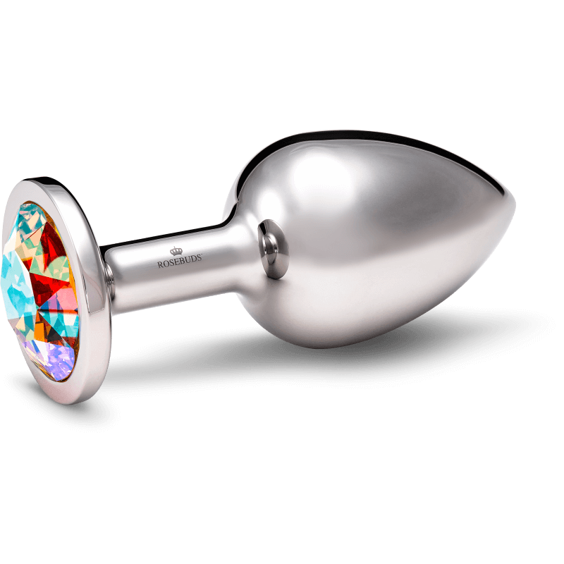 Rosebuds™ | Weighted Metal Anal Plug | Stainless Crystal L