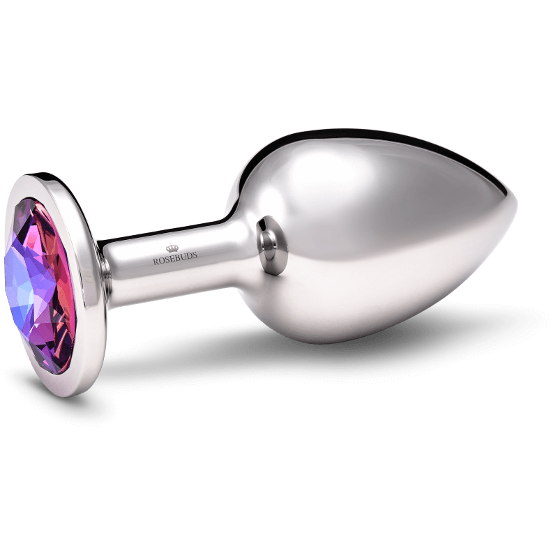 Rosebuds™ | Weighted Metal Anal Plug | Stainless Crystal L