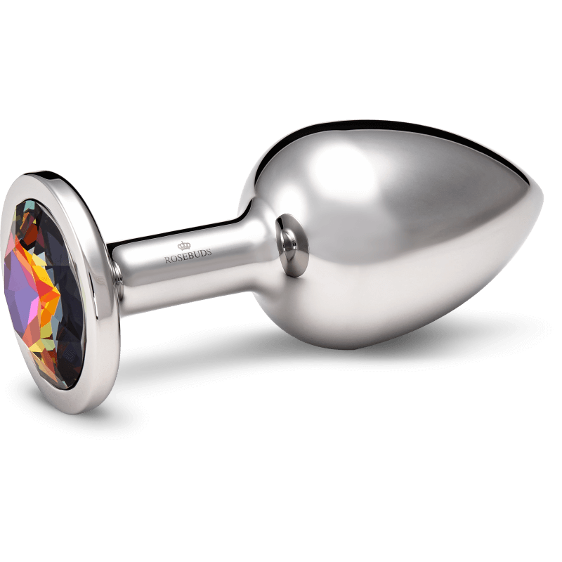 Rosebuds™ | Weighted Metal Anal Plug | Stainless Crystal L