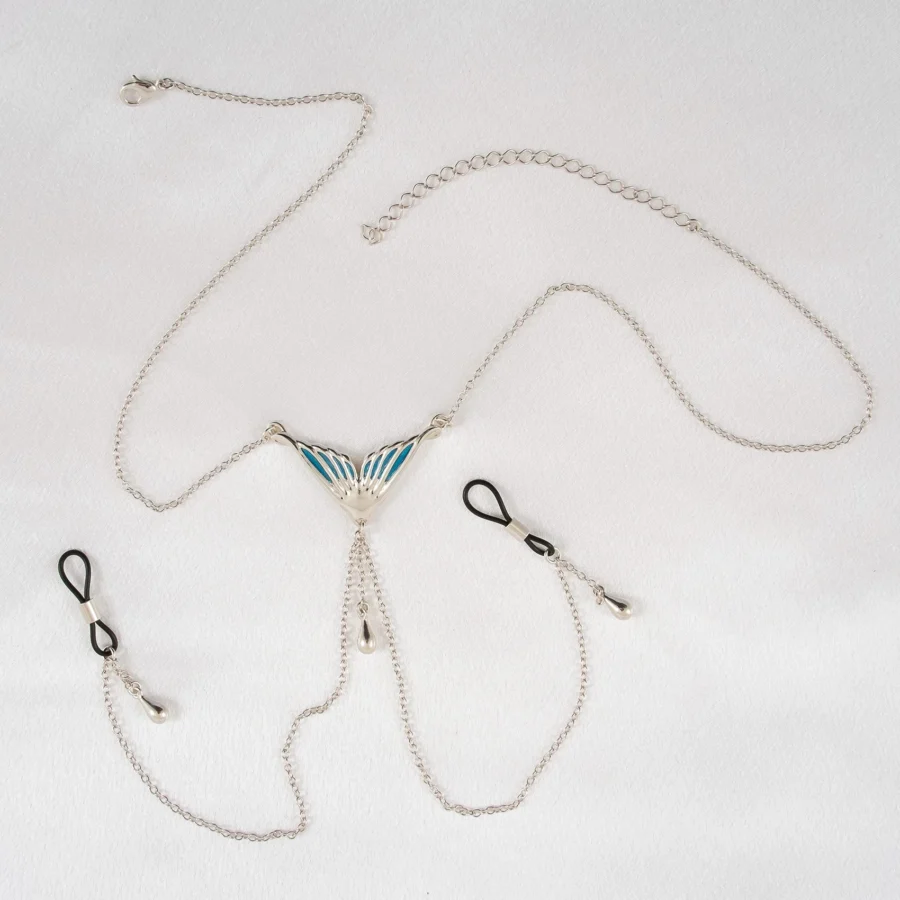 Sylvie Monthule Breast Jewelry Mermaid Tail Silver 2