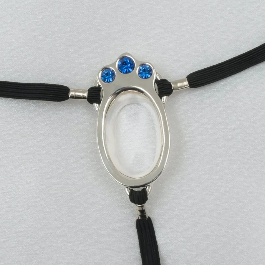 Sylvie Monthule Clit Jewelry Blue Crystal Silver 2