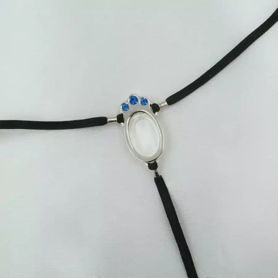 Sylvie Monthule Clit Jewelry Blue Crystal Silver