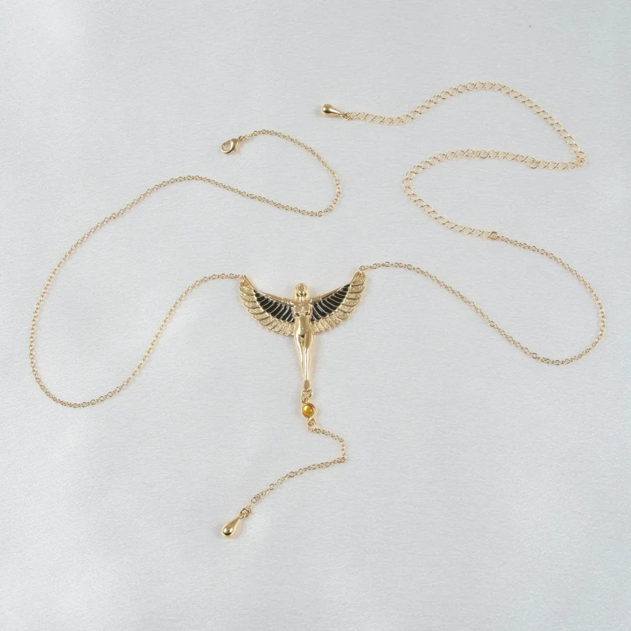 Sylvie Monthule Hip Necklace The Breath Of Isis Gold 3