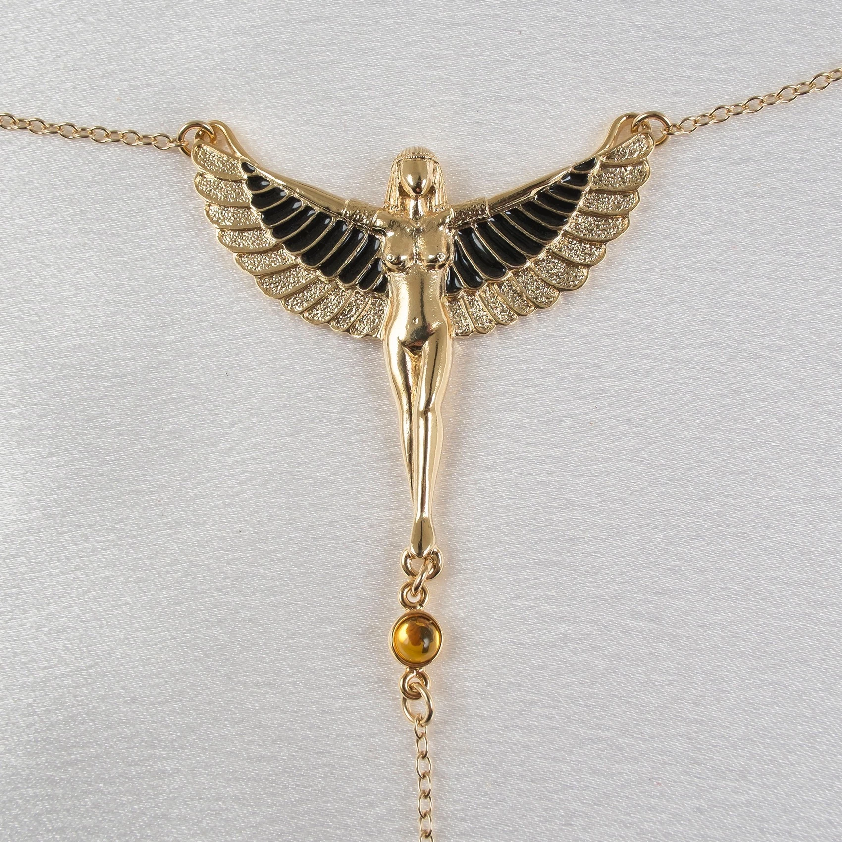 Sylvie Monthule Hip Necklace The Breath Of Isis Gold 4