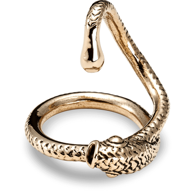 Rosebuds Ari Snake Acorn Ring
