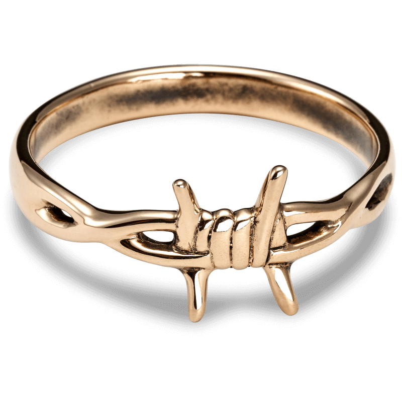 Rosebuds™ | Handmade Bronze Cockring | Barbed Wire size S size S