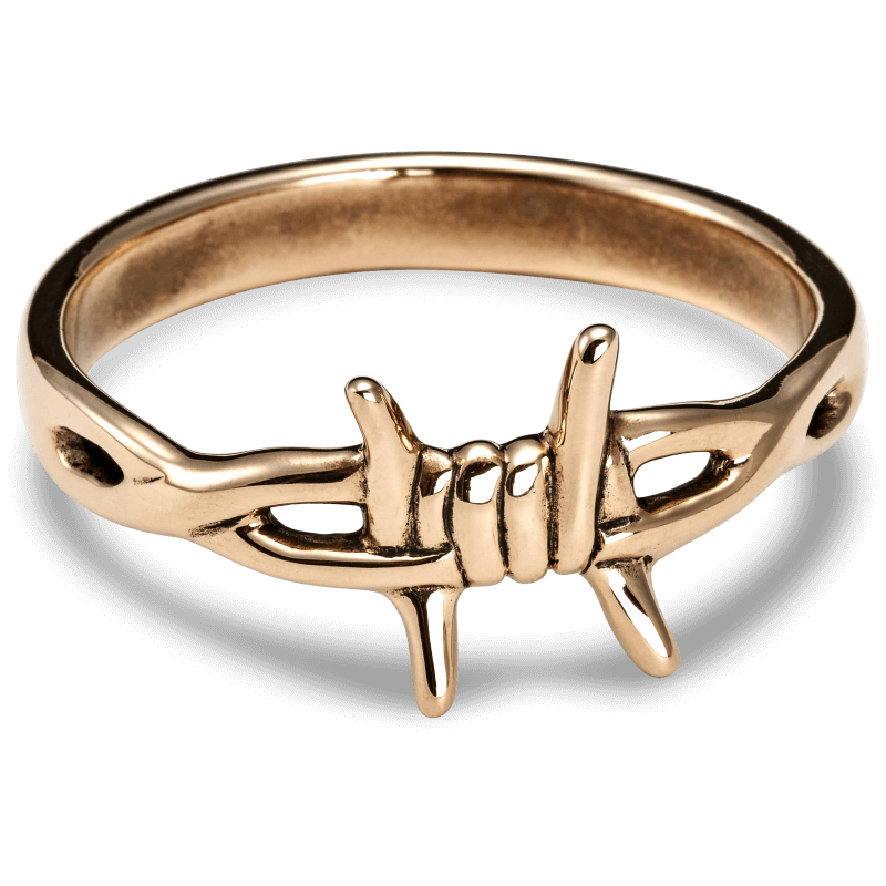 Rosebuds™ | Handmade Bronze Cockring | Barbed Wire size M size M