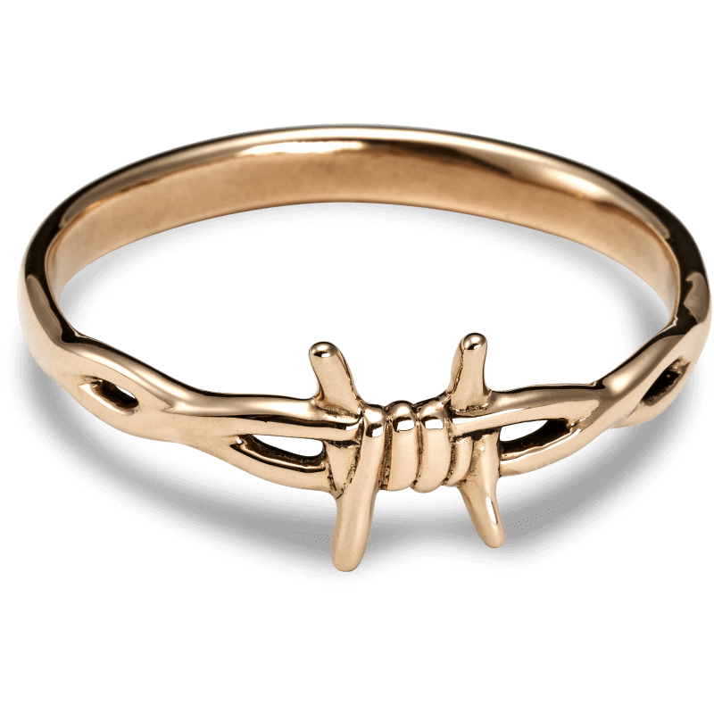 Rosebuds™ | Handmade Bronze Cockring | Barbed Wire size XL size XL